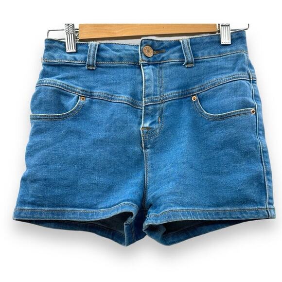 Urban Outfitters BDG Medium Wash High Rise Short Shorts Size 24‎ - Picture 1 of 8